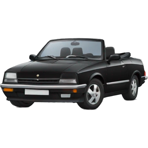 Opel black cabrio car emoji