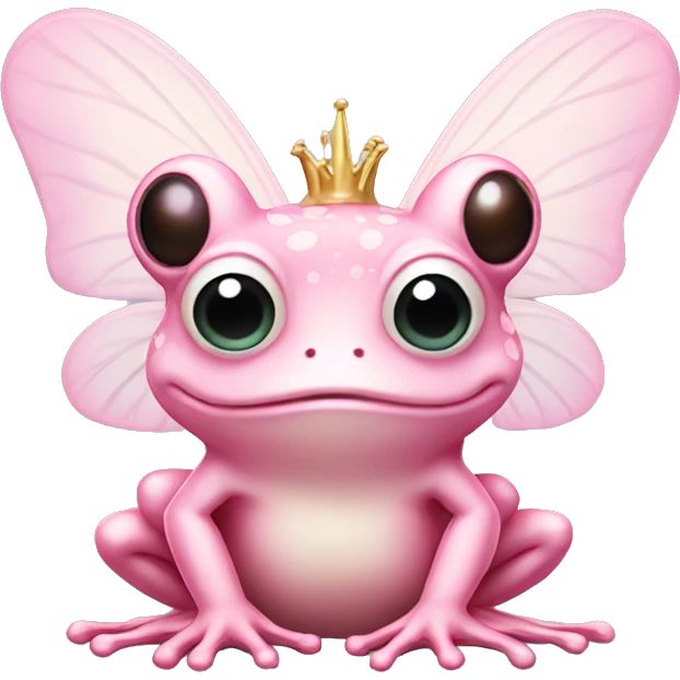 Light pink Fairy frog with wings emoji