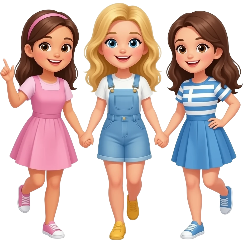 girls having fun in greece emoji