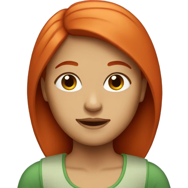 lady with straight red hair emoji