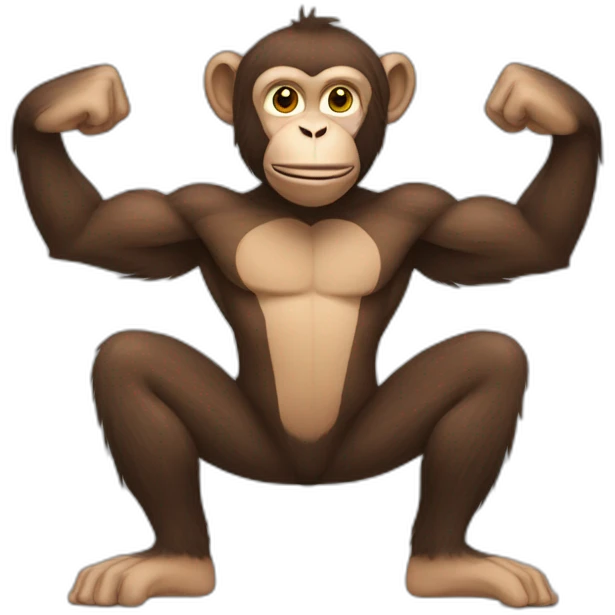 Monkey workout emoji