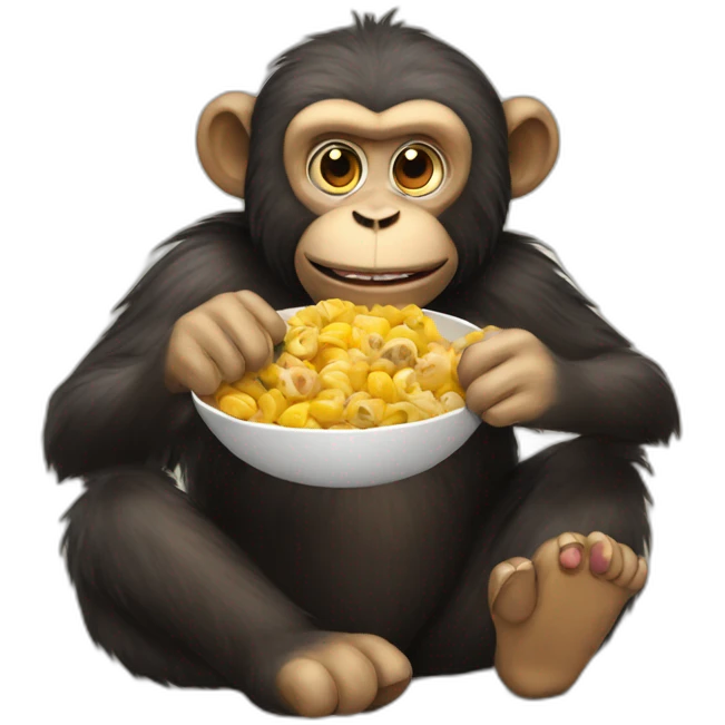 Big monkey eat cat emoji