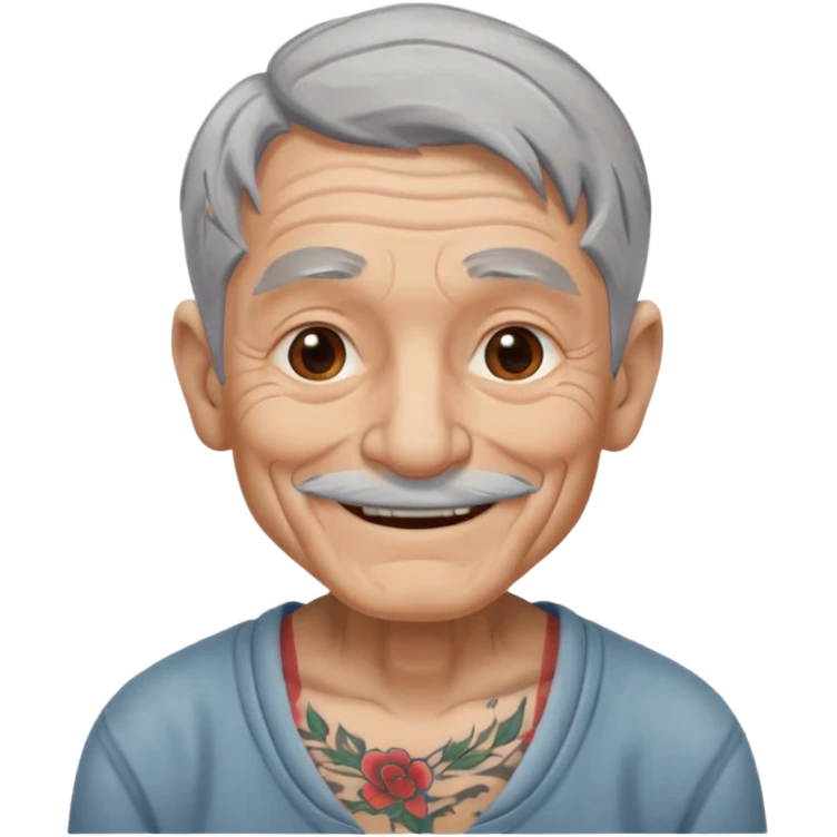 old man with tattoos emoji