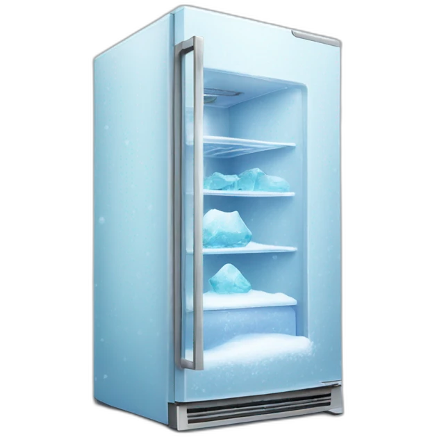  frozen refrigerator in ice emoji