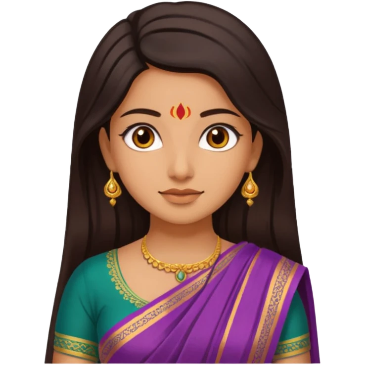 Girl with saree emoji