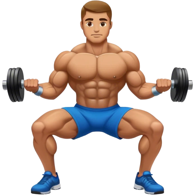 bodybuilder dumbbell lunges emoji