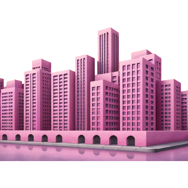 pink sky with buildings emoji