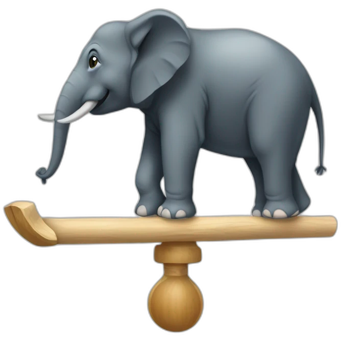 Un éléphant sur une balançoire emoji