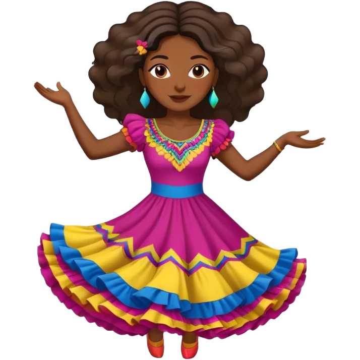 Colombia dancing lady emoji