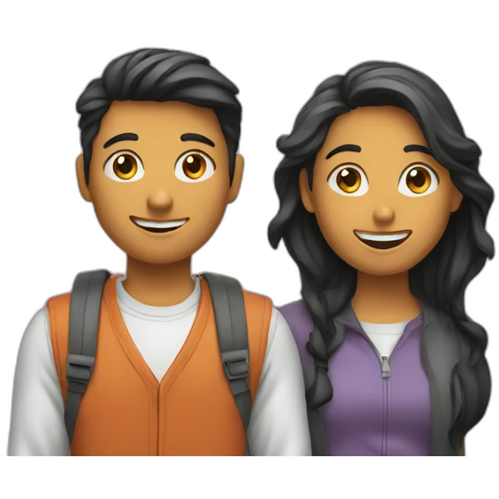 two students talking emoji