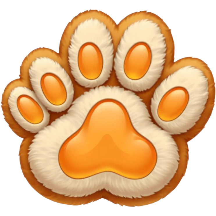 a very light pale pastel orange #FFDBBB pawprint emoji