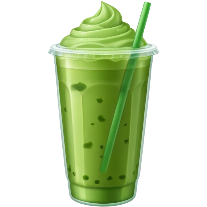 realistic green iced matcha drink to go drink emoji