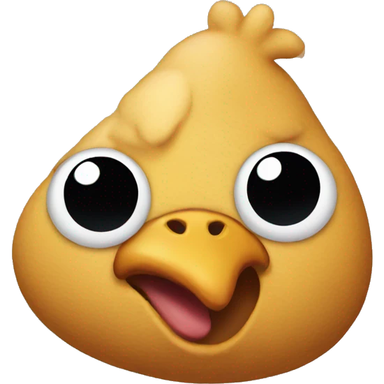 Hybrid of poop and chicken emoji emoji