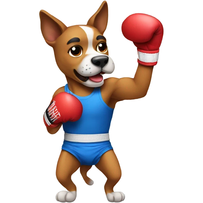 Dog boxing  emoji