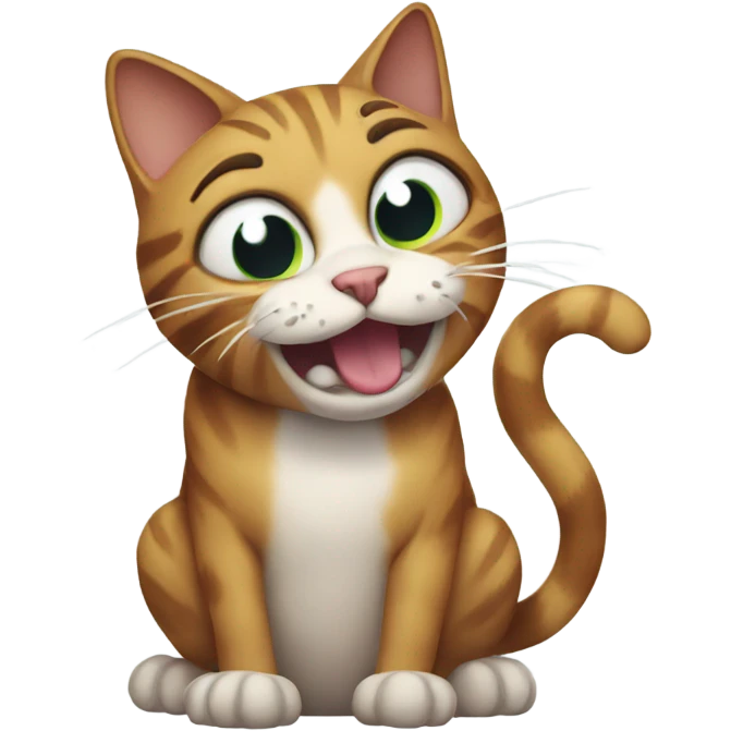 Cat throwing up emoji