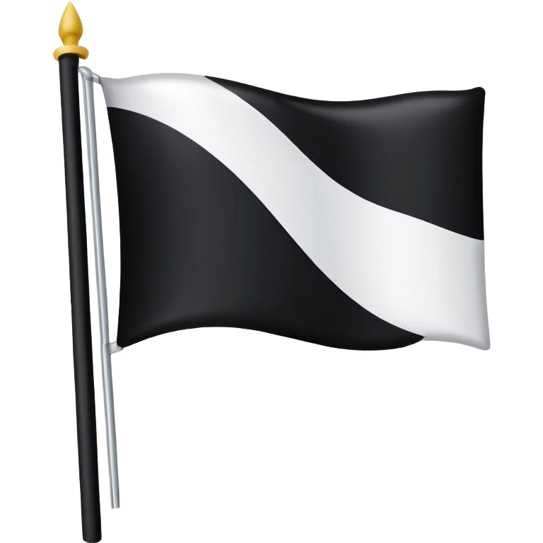 White flag with a black flag inside with a another white flag inside emoji