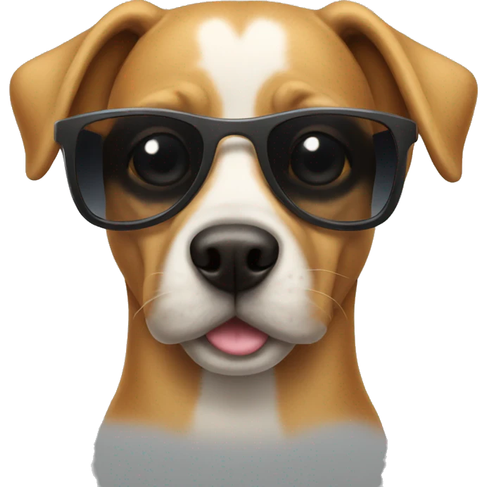 Dog wearing sunglasses  emoji