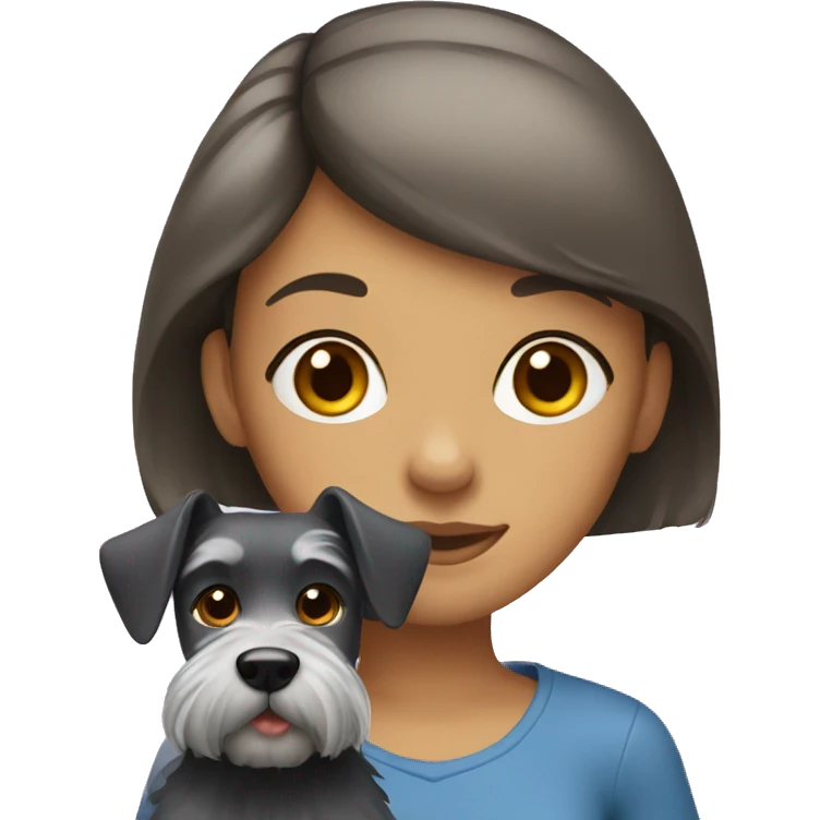 girl with a schnauzer emoji