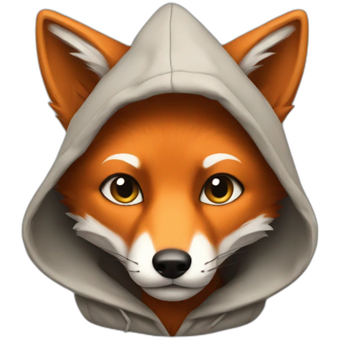 fox with a hoodie emoji