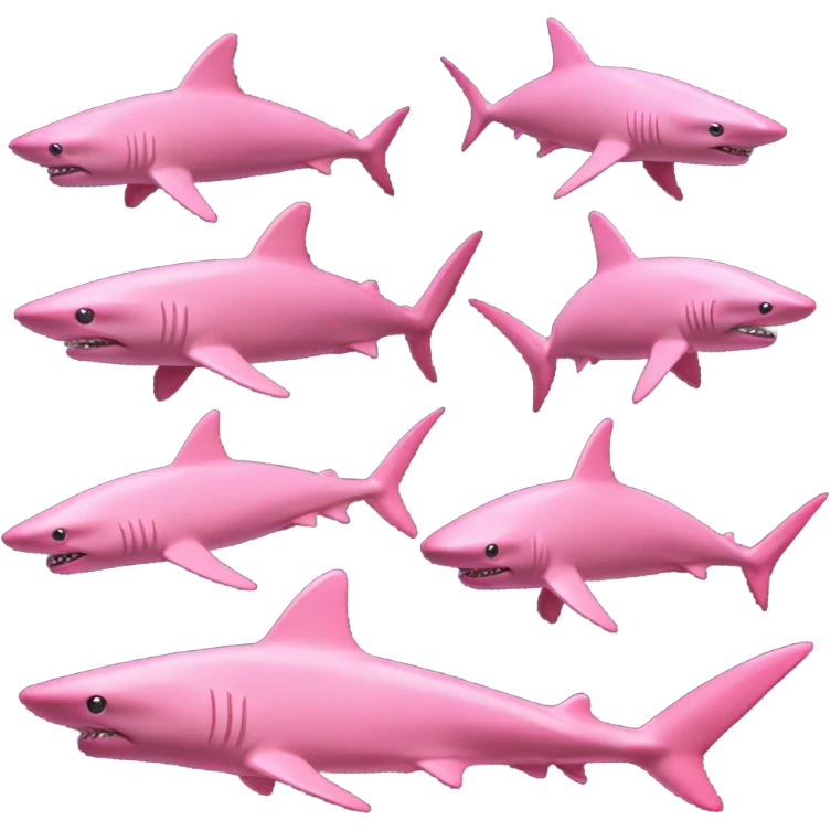 Pink shark emoji
