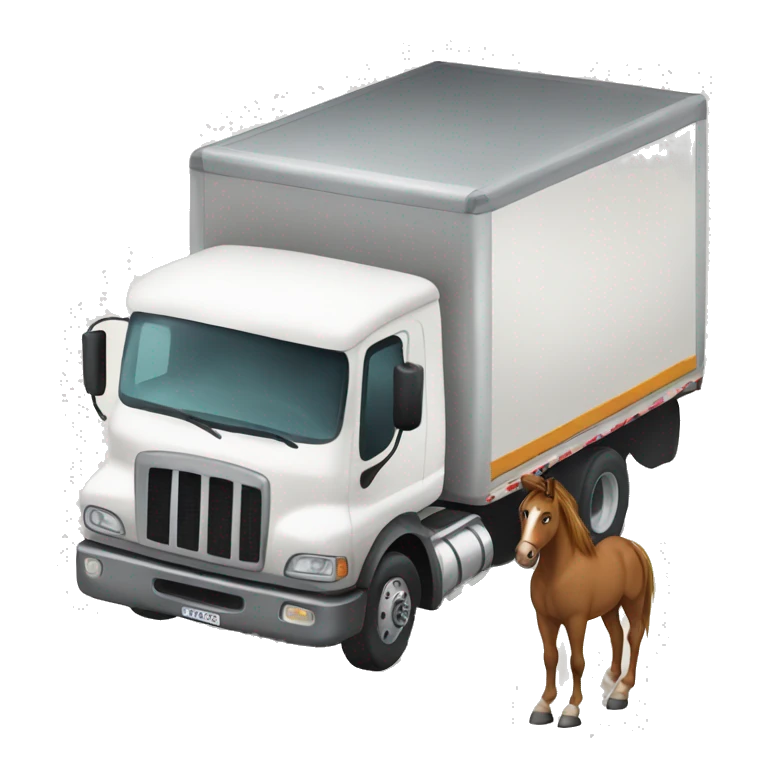 Horse truck with horse emoji