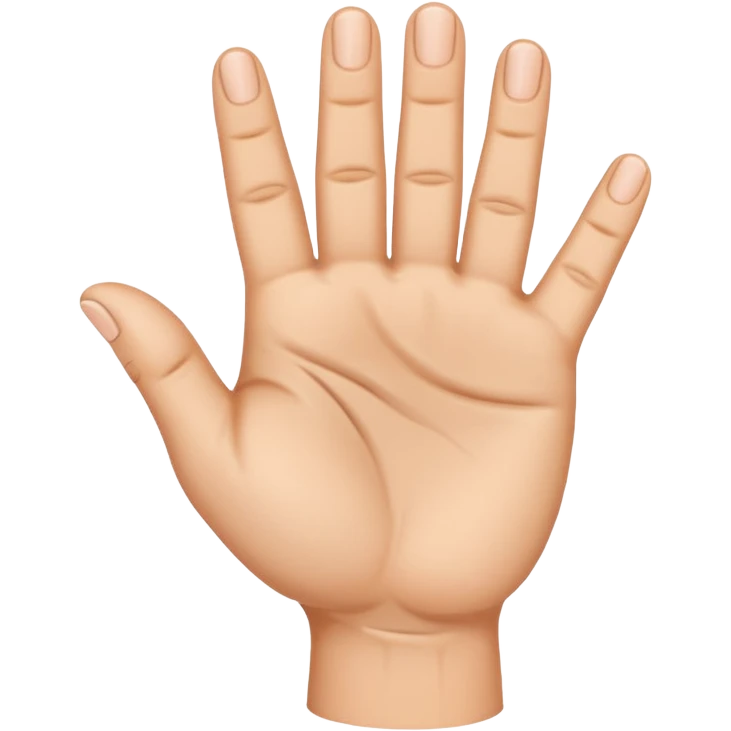 A finger pointing to a hand with three fingers up. make the finger point to the base knuckle of the three fingers that are up emoji