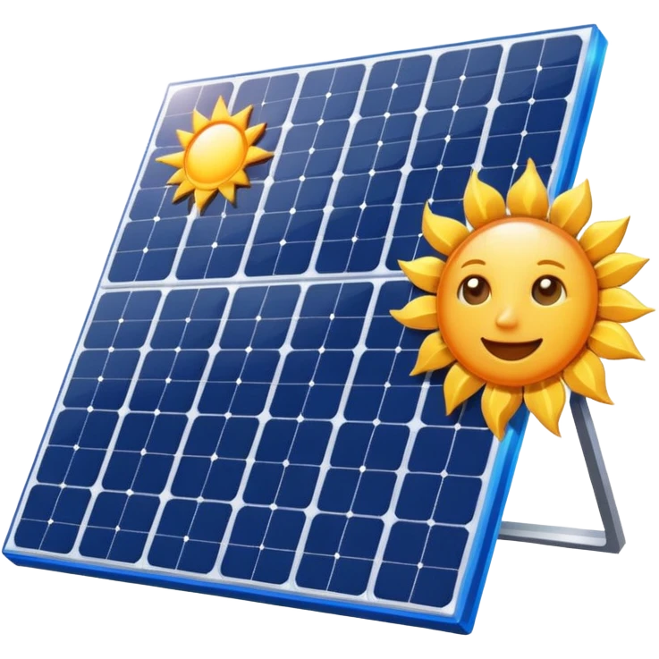 solar panel with sun emoji