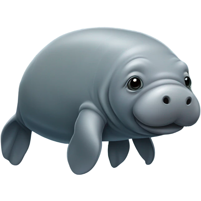 Eye lashes on a manatee  emoji