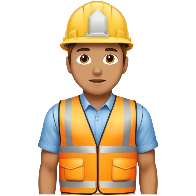 running worker with hard hat and reflex vest emoji