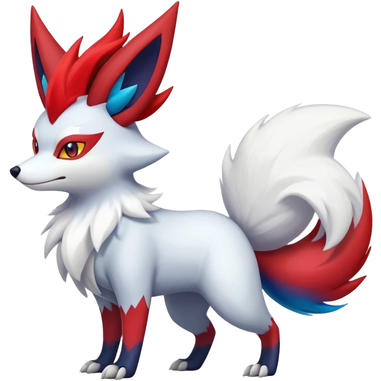 Shiny Braixen-Zoroark-Zangoose-hybrid-creature emoji
