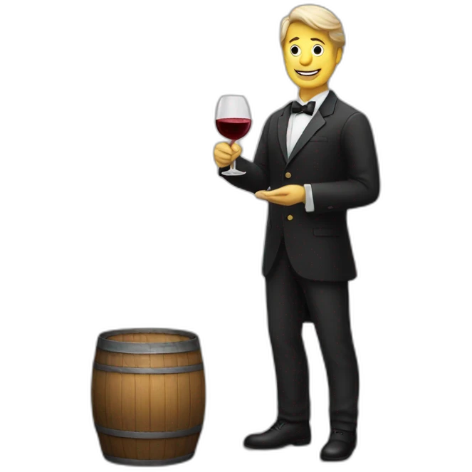 Gentleman offering wine emoji