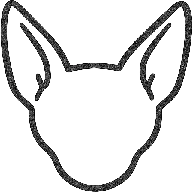 minimalist vector icon of a sphinx cat face, single tone, no facial features, cartoon style inspired by Beerus and Mew, modern, sleek, suitable for app icon emoji