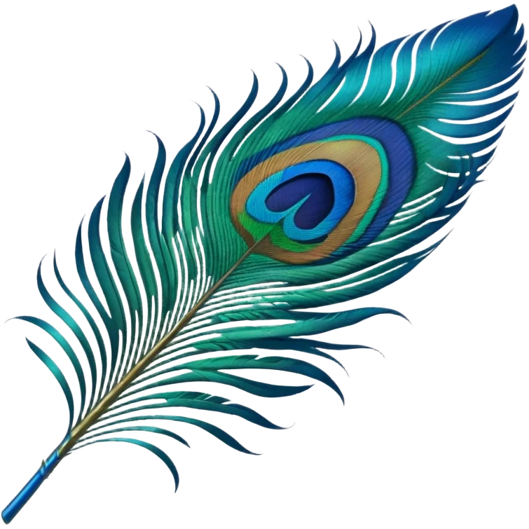 Single Peacock feather emoji