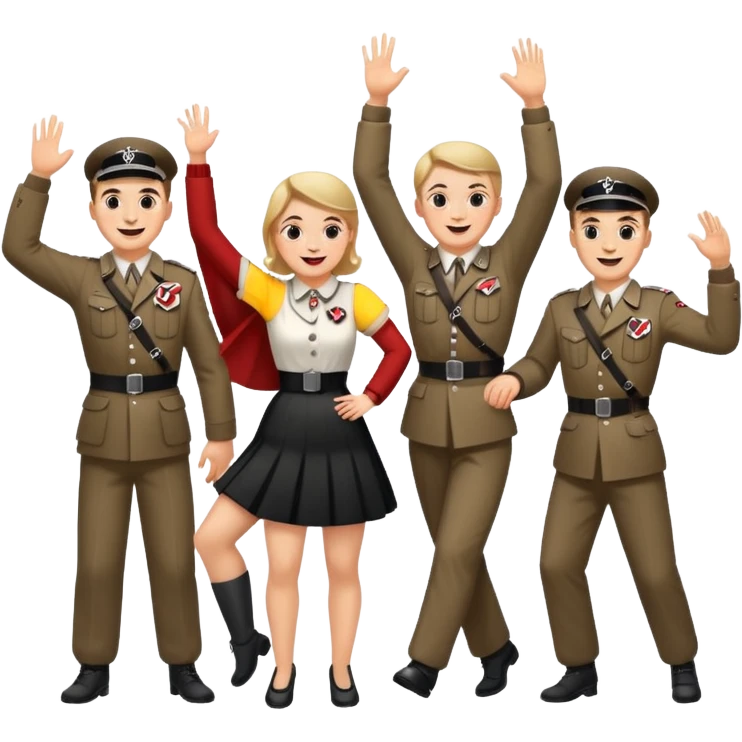 Nazis dancing emoji