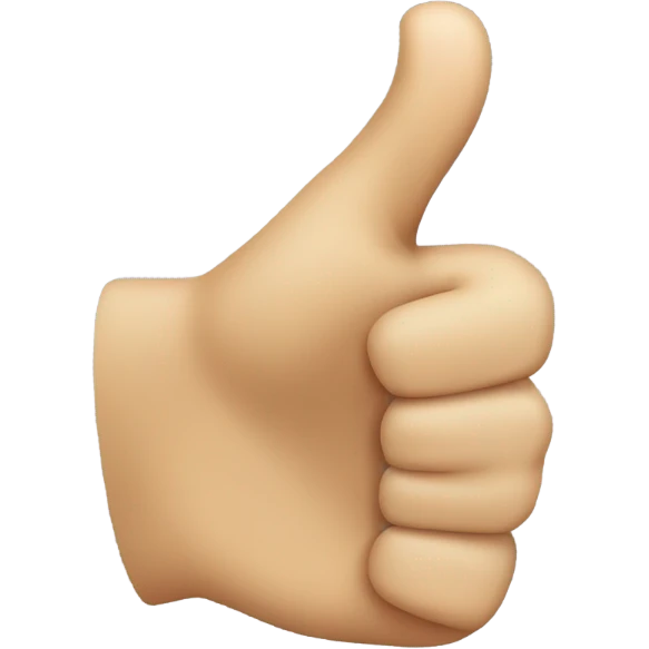 Thumbs up but the thumb is bent  emoji