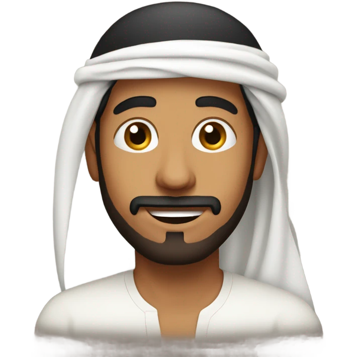 Arab man with a coconut emoji
