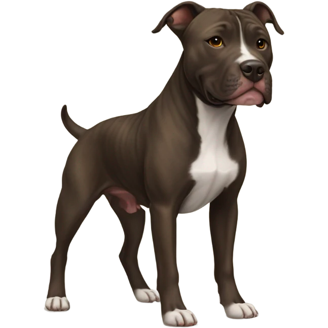 American pitbull terrier dark brindle emoji