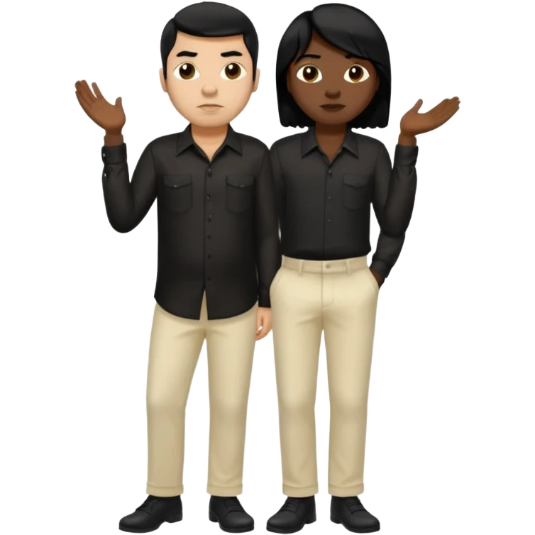 Chino Moreno with black silk shirt, cream loose pants emoji