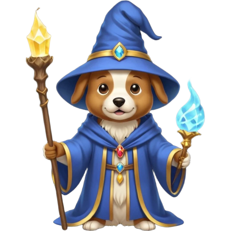 Dog wizard emoji