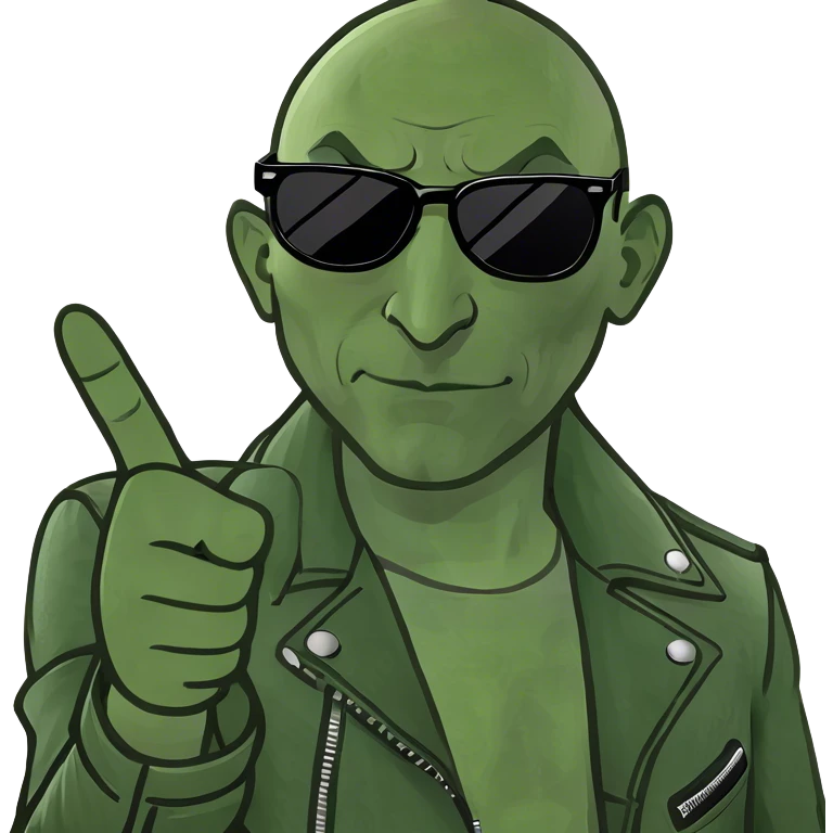 bald man giving middle finger emoji