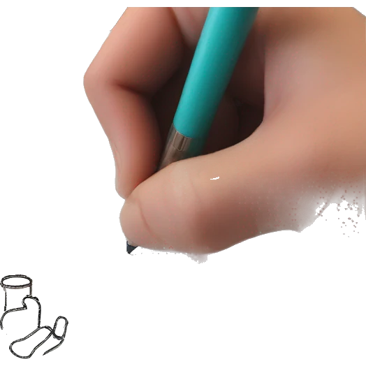 hand writing in a notebook emoji