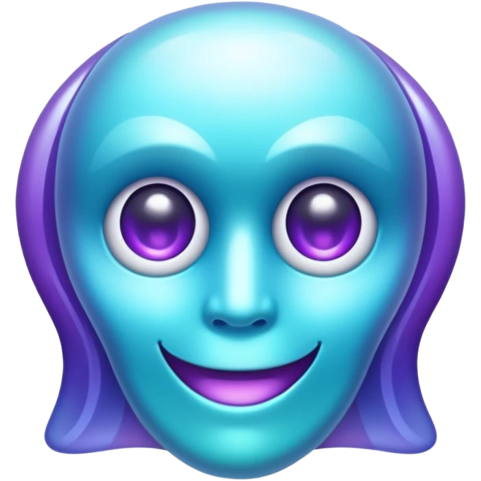 glitter cian and purple phantom emoji