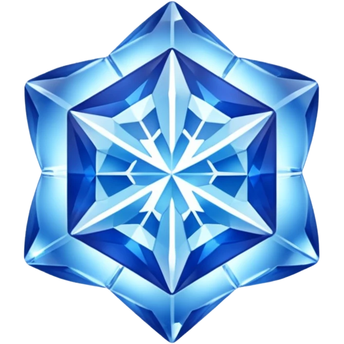 Blue Gem with an Ice Flake Inside emoji