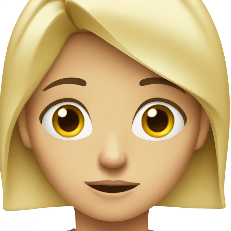 Blonde girl with disgusted face emoji