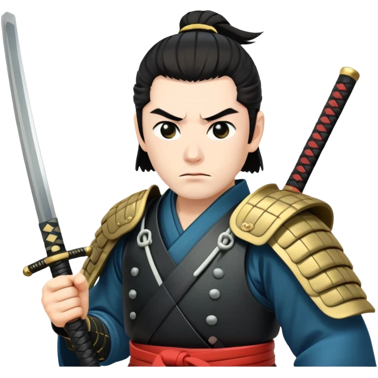 Samurai in guard pose emoji