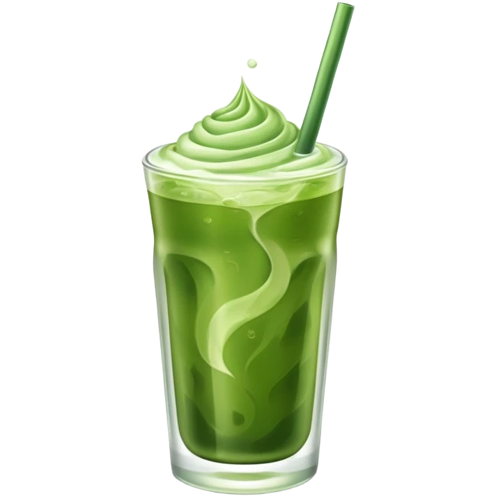Iced matcha tea  emoji