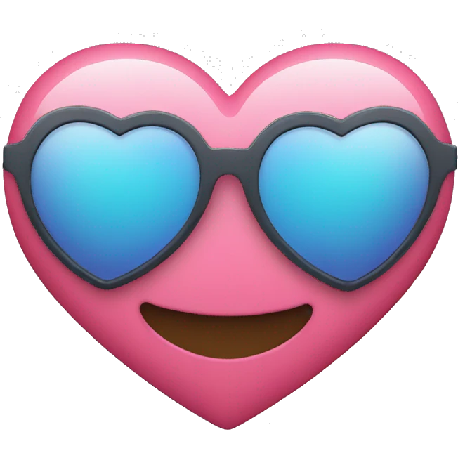 Heart shaped sunglasses  emoji
