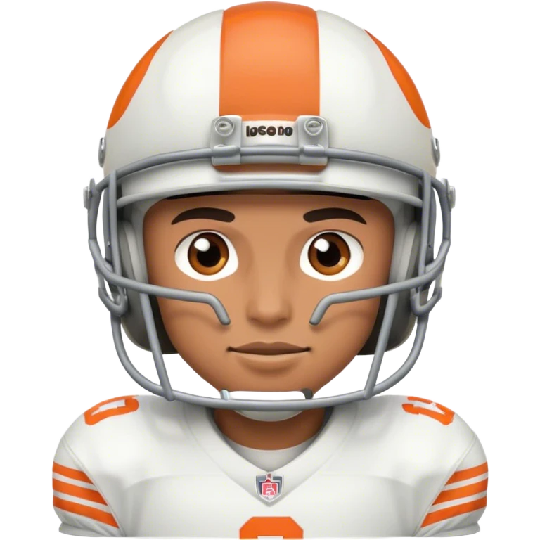 Football player with brown eyes emoji