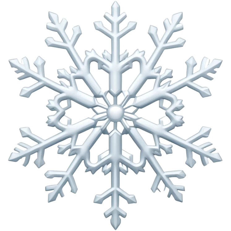 Snow flake heart emoji
