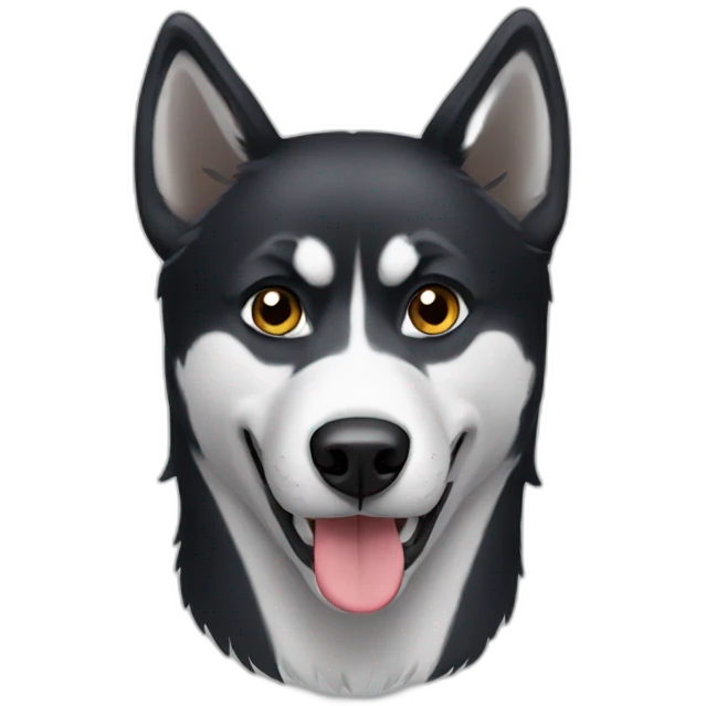 black husky emoji